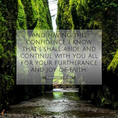 Picture 07 - Philippians 1:25 KJV - And having this confidence, I know that I shall - Bible Verse Picture