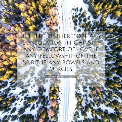Picture 07 - Philippians 2:1 KJV - If there be therefore any consolation in Christ, - Bible Verse Picture