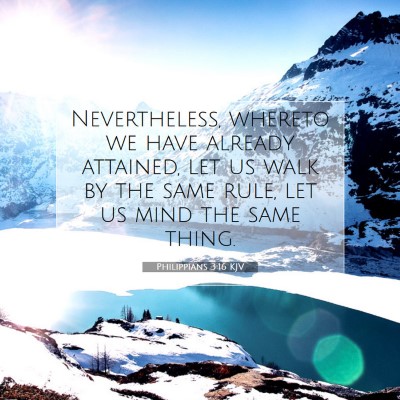 Picture 07 - Philippians 3:16 KJV - Nevertheless, whereto we have already attained, - Bible Verse Picture