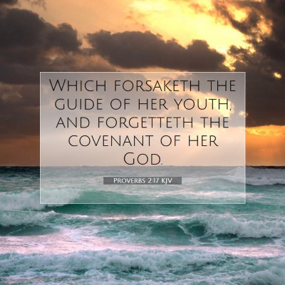 Picture 07 - Proverbs 2:17 KJV - Which forsaketh the guide of her youth, and - Bible Verse Picture