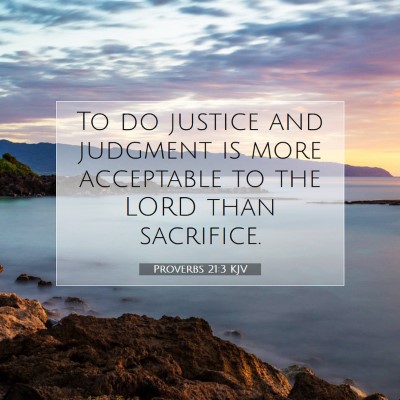 Picture 07 - Proverbs 21:3 KJV - To do justice and judgment is more acceptable to - Bible Verse Picture