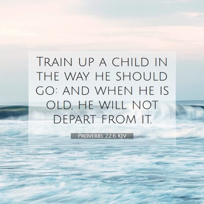 Picture 07 - Proverbs 22:6 KJV - Train up a child in the way he should go: and - Bible Verse Picture