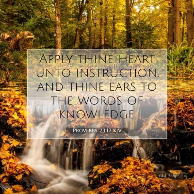 Picture 07 - Proverbs 23:12 KJV - Apply thine heart unto instruction, and thine - Bible Verse Picture
