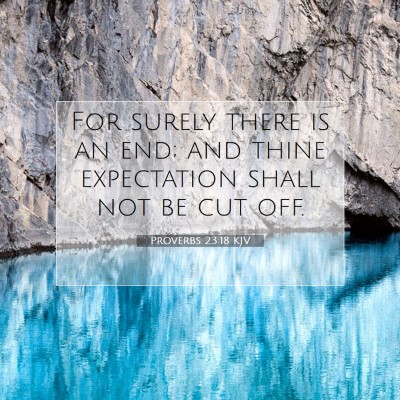 Picture 07 - Proverbs 23:18 KJV - For surely there is an end; and thine expectation - Bible Verse Picture