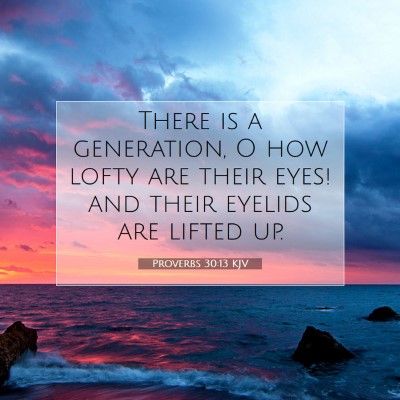 Picture 07 - Proverbs 30:13 KJV - There is a generation, O how lofty are their - Bible Verse Picture
