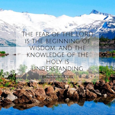 Picture 07 - Proverbs 9:10 KJV - The fear of the LORD is the beginning of wisdom: - Bible Verse Picture