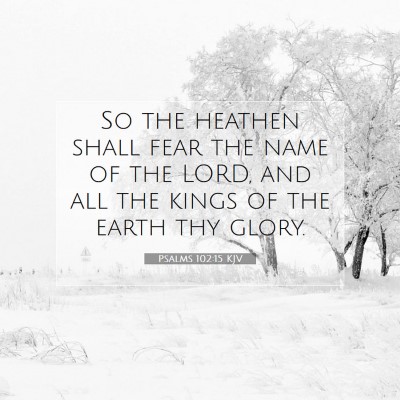 Picture 07 - Psalms 102:15 KJV - So the heathen shall fear the name of the LORD, - Bible Verse Picture