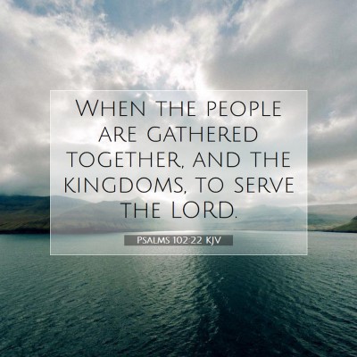 Picture 07 - Psalms 102:22 KJV - When the people are gathered together, and the - Bible Verse Picture