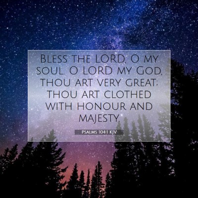 Picture 07 - Psalms 104:1 KJV - Bless the LORD, O my soul. O LORD my God, thou - Bible Verse Picture
