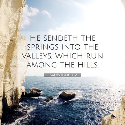 Picture 07 - Psalms 104:10 KJV - He sendeth the springs into the valleys, which - Bible Verse Picture
