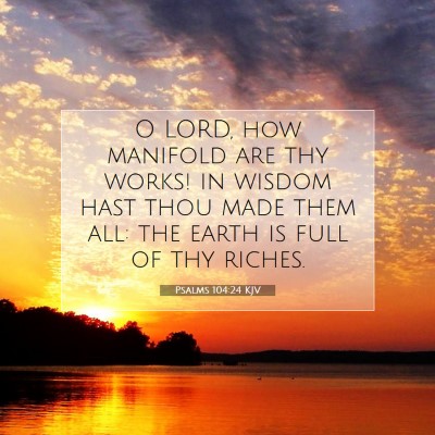 Picture 07 - Psalms 104:24 KJV - O LORD, how manifold are thy works! in wisdom - Bible Verse Picture