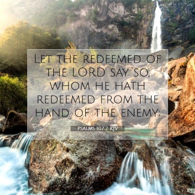 Picture 07 - Psalms 107:2 KJV - Let the redeemed of the LORD say so, whom he hath - Bible Verse Picture
