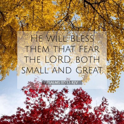 Picture 07 - Psalms 115:13 KJV - He will bless them that fear the LORD, both small - Bible Verse Picture