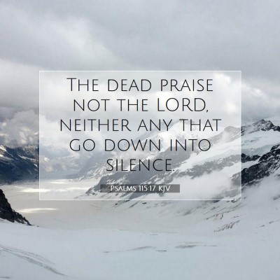 Picture 07 - Psalms 115:17 KJV - The dead praise not the LORD, neither any that go - Bible Verse Picture