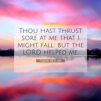 Picture 07 - Psalms 118:13 KJV - Thou hast thrust sore at me that I might fall: - Bible Verse Picture