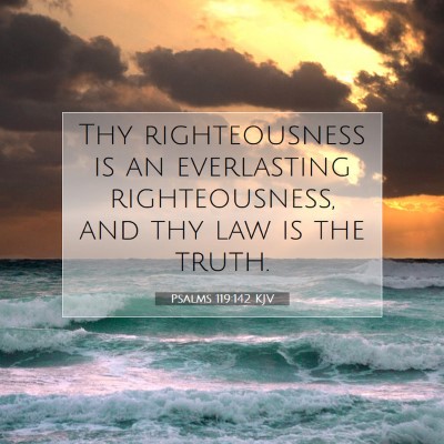 Picture 07 - Psalms 119:142 KJV - Thy righteousness is an everlasting - Bible Verse Picture