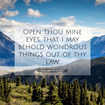 Picture 07 - Psalms 119:18 KJV - Open thou mine eyes, that I may behold wondrous - Bible Verse Picture