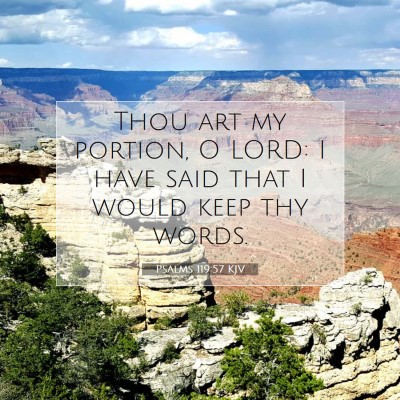 Picture 07 - Psalms 119:57 KJV - Thou art my portion, O LORD: I have said that I - Bible Verse Picture