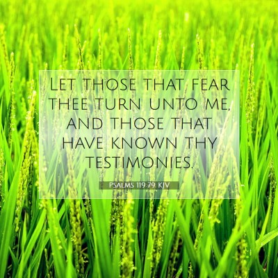 Picture 07 - Psalms 119:79 KJV - Let those that fear thee turn unto me, and those - Bible Verse Picture