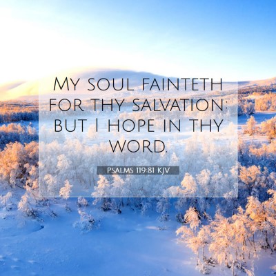 Picture 07 - Psalms 119:81 KJV - My soul fainteth for thy salvation: but I hope in - Bible Verse Picture