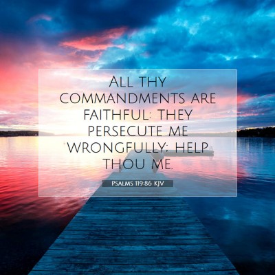 Picture 07 - Psalms 119:86 KJV - All thy commandments are faithful: they persecute - Bible Verse Picture