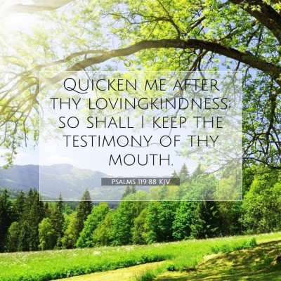Picture 07 - Psalms 119:88 KJV - Quicken me after thy lovingkindness; so shall I - Bible Verse Picture