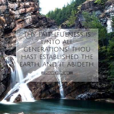 Picture 07 - Psalms 119:90 KJV - Thy faithfulness is unto all generations: thou - Bible Verse Picture