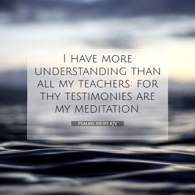 Picture 07 - Psalms 119:99 KJV - I have more understanding than all my teachers: - Bible Verse Picture
