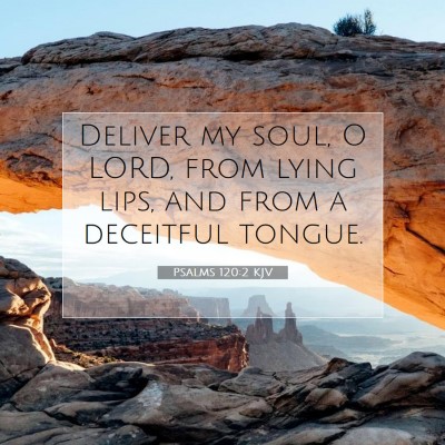 Picture 07 - Psalms 120:2 KJV - Deliver my soul, O LORD, from lying lips, and - Bible Verse Picture