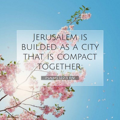 Picture 07 - Psalms 122:3 KJV - Jerusalem is builded as a city that is compact - Bible Verse Picture