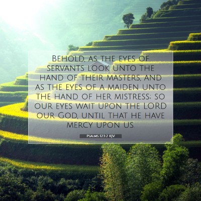 Picture 07 - Psalms 123:2 KJV - Behold, as the eyes of servants look unto the - Bible Verse Picture