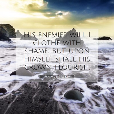Picture 07 - Psalms 132:18 KJV - His enemies will I clothe with shame: but upon - Bible Verse Picture