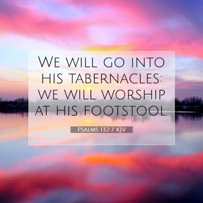Picture 07 - Psalms 132:7 KJV - We will go into his tabernacles: we will worship - Bible Verse Picture