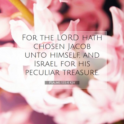Picture 07 - Psalms 135:4 KJV - For the LORD hath chosen Jacob unto himself, and - Bible Verse Picture