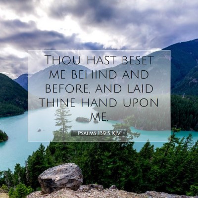 Picture 07 - Psalms 139:5 KJV - Thou hast beset me behind and before, and laid - Bible Verse Picture