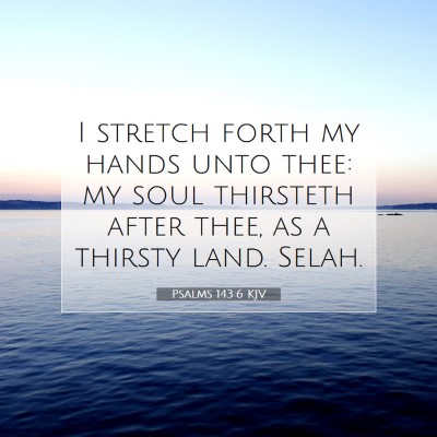 Picture 07 - Psalms 143:6 KJV - I stretch forth my hands unto thee: my soul - Bible Verse Picture
