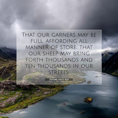 Picture 07 - Psalms 144:13 KJV - That our garners may be full, affording all - Bible Verse Picture