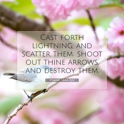 Picture 07 - Psalms 144:6 KJV - Cast forth lightning, and scatter them: shoot out - Bible Verse Picture