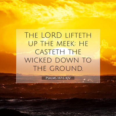 Picture 07 - Psalms 147:6 KJV - The LORD lifteth up the meek: he casteth the - Bible Verse Picture