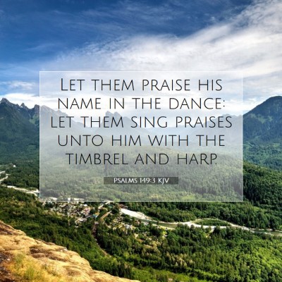 Picture 07 - Psalms 149:3 KJV - Let them praise his name in the dance: let them - Bible Verse Picture