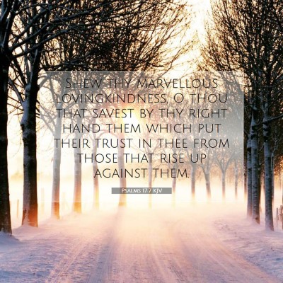 Picture 07 - Psalms 17:7 KJV - Shew thy marvellous lovingkindness, O thou that - Bible Verse Picture