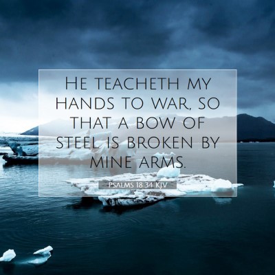 Picture 07 - Psalms 18:34 KJV - He teacheth my hands to war, so that a bow of - Bible Verse Picture
