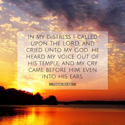 Picture 07 - Psalms 18:6 KJV - In my distress I called upon the LORD, and cried - Bible Verse Picture