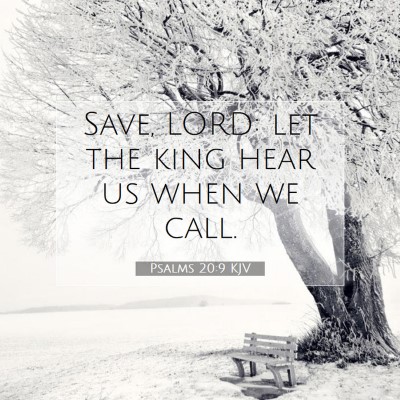 Picture 07 - Psalms 20:9 KJV - Save, LORD: let the king hear us when we - Bible Verse Picture