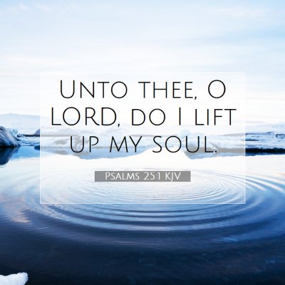 Picture 07 - Psalms 25:1 KJV - Unto thee, O LORD, do I lift up my - Bible Verse Picture