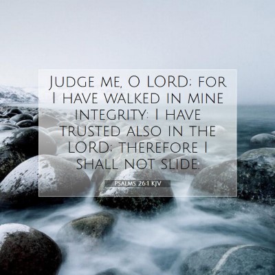 Picture 07 - Psalms 26:1 KJV - Judge me, O LORD; for I have walked in mine - Bible Verse Picture