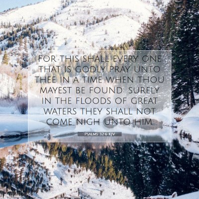 Picture 07 - Psalms 32:6 KJV - For this shall every one that is godly pray unto - Bible Verse Picture
