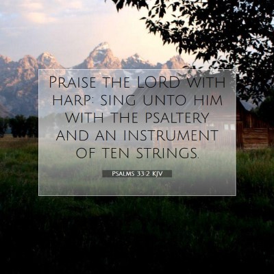 Picture 07 - Psalms 33:2 KJV - Praise the LORD with harp: sing unto him with the - Bible Verse Picture
