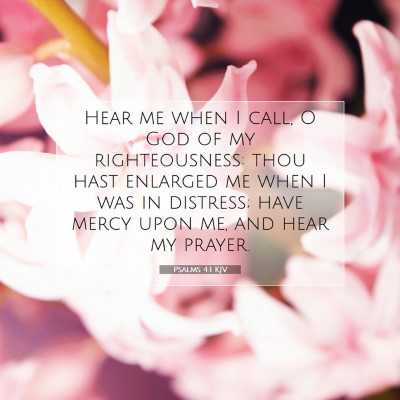 Picture 07 - Psalms 4:1 KJV - Hear me when I call, O God of my righteousness: - Bible Verse Picture