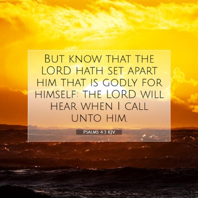 Picture 07 - Psalms 4:3 KJV - But know that the LORD hath set apart him that is - Bible Verse Picture